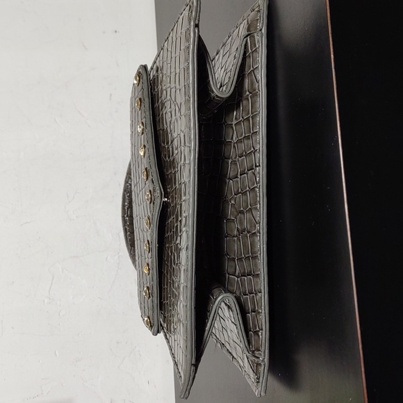 Croc Embossed Faux Leather Mini Satchel - Picture 6 of 7